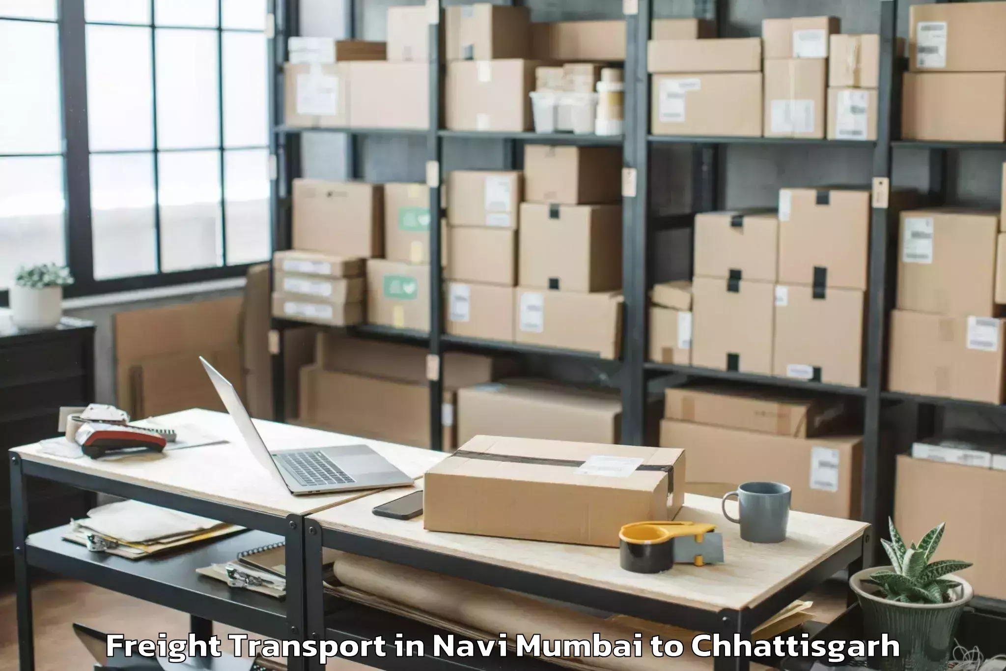 Top Navi Mumbai to Sakti Freight Transport Available